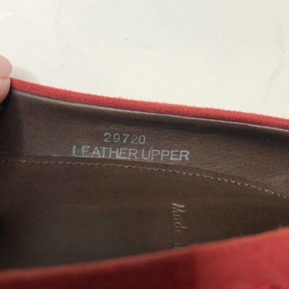 J. CREW Matte Muted Red Suede Leather Platform Heel Round Toe 8 Career Cocktail - Picture 8 of 8